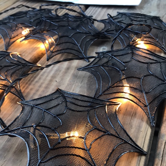 Pottery Barn Spooky and Illuminating Light Up Metal Spider Web String Lights🕸🕷 - Picture 5 of 16
